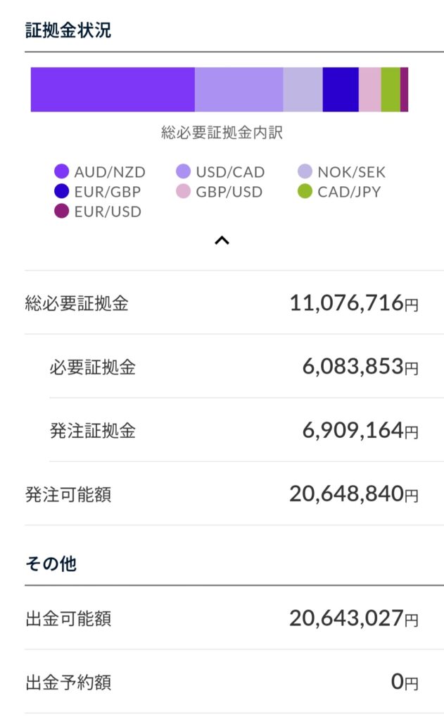 FX証拠金状況2025年3月