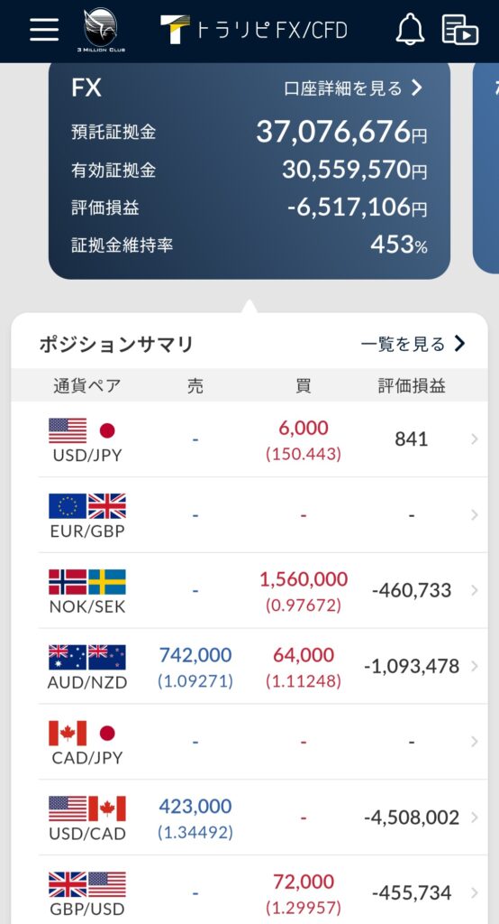 証拠金維持率と評価損2025年2月