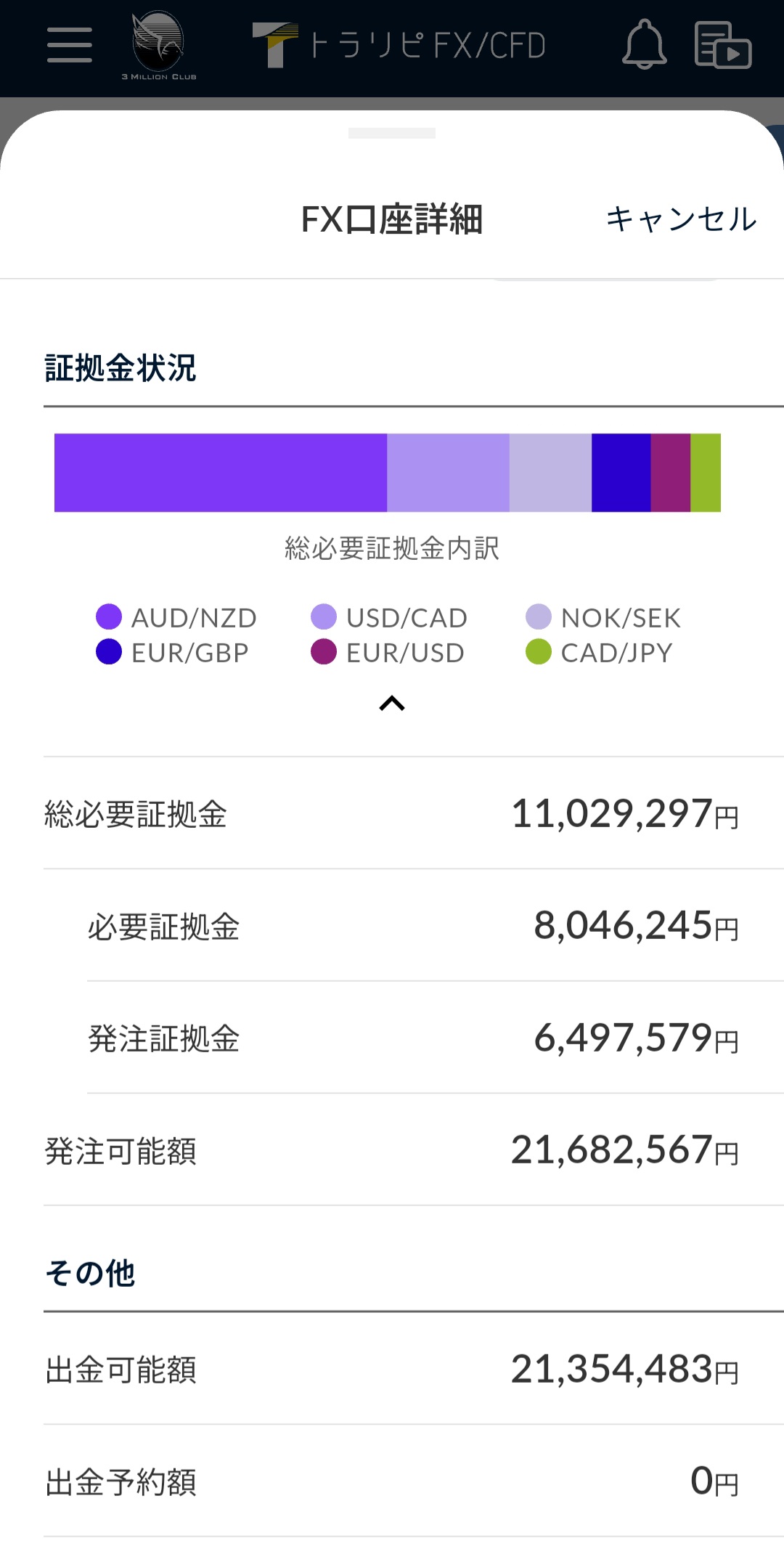 証拠金状況2025年9月
