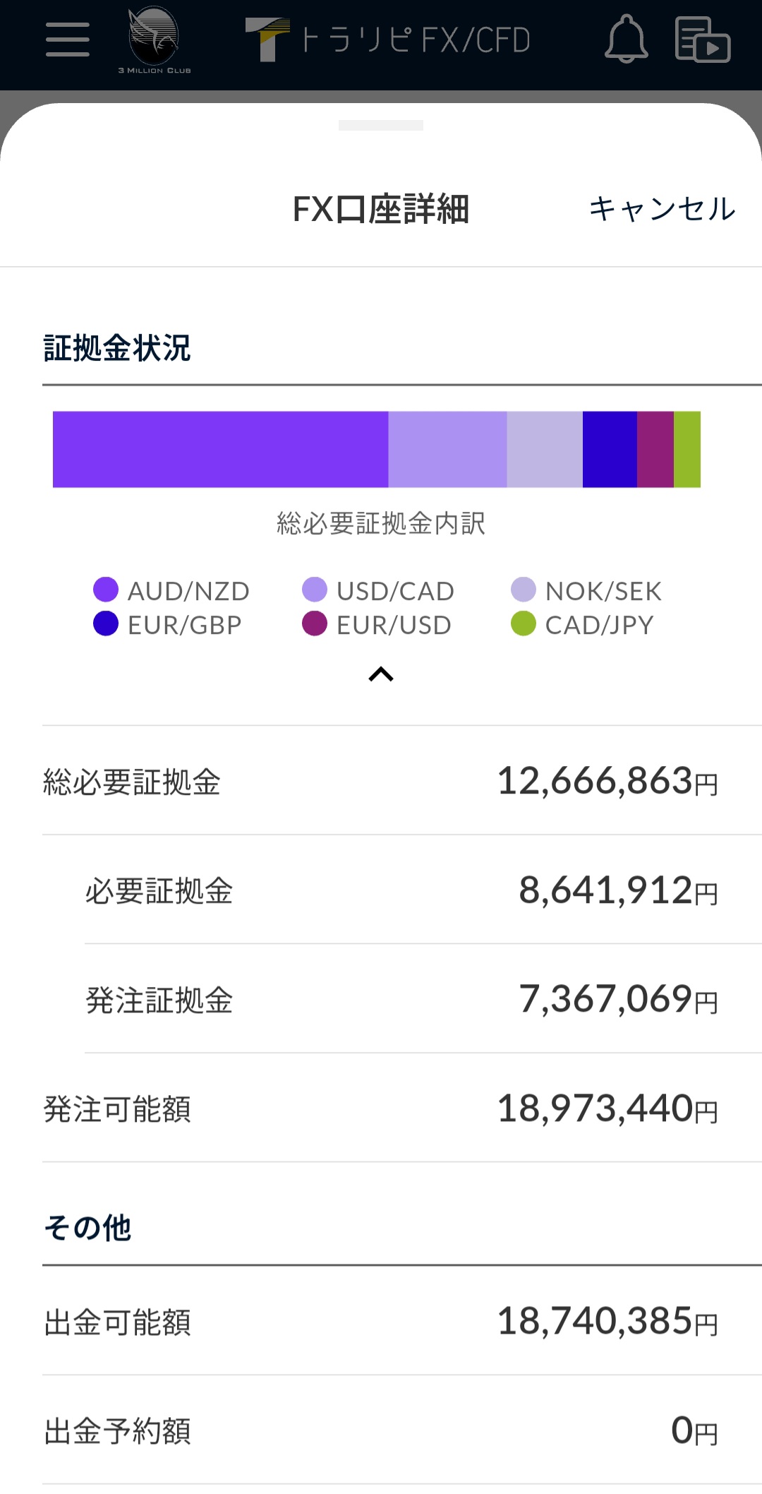 証拠金状況2025年11月
