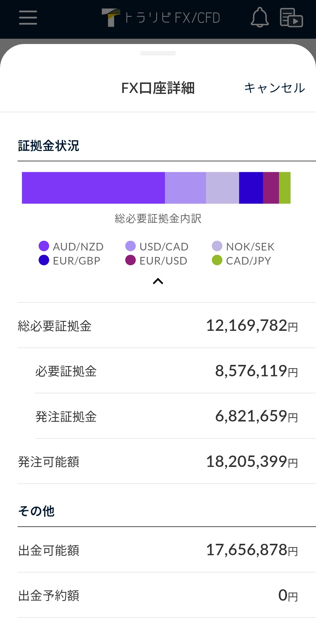 証拠金状況2025年12月